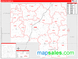 Livingston County, IL Zip Code Wall Map