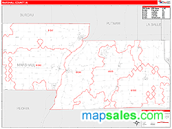 Marshall County, IL Wall Map