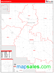 Moultrie County, IL Zip Code Wall Map