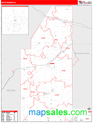 Piatt County, IL Zip Code Wall Map