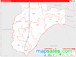 Pulaski County, IL Wall Map