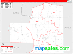 Putnam County, IL Wall Map