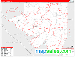 Randolph County, IL Wall Map