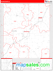 Saline County, IL Zip Code Wall Map