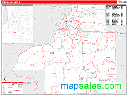 Tazewell County, IL Wall Map