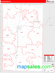 Warren County, IL Zip Code Wall Map