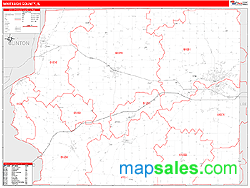 Whiteside County, IL Wall Map