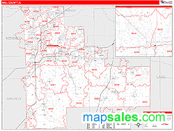 Will County, IL Wall Map