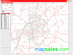 Allen County, IN Zip Code Wall Map