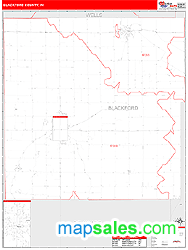 Blackford County, IN Zip Code Wall Map
