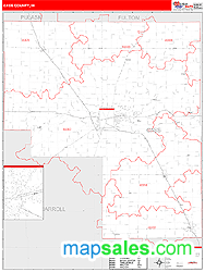 Cass County, IN Zip Code Wall Map