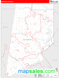 Dearborn County, IN Wall Map