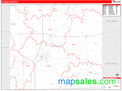 DeKalb County, IN Zip Code Wall Map