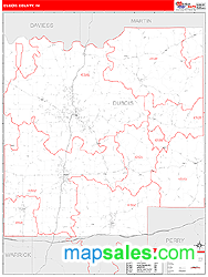 Dubois County, IN Zip Code Wall Map