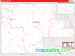 Fulton County, IN Zip Code Wall Map