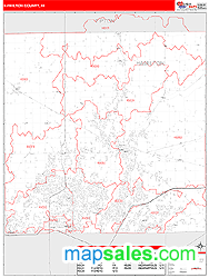 Hamilton County, IN Zip Code Wall Map