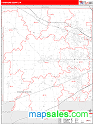 Hendricks County, IN Zip Code Wall Map