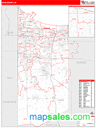 Lake County, IN Wall Map