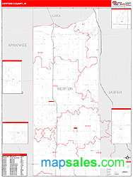 Newton County, IN Zip Code Wall Map