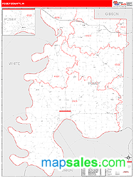 Posey County, IN Wall Map
