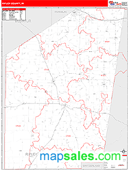 Ripley County, IN Zip Code Wall Map
