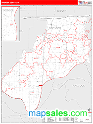 Spencer County, IN Zip Code Wall Map