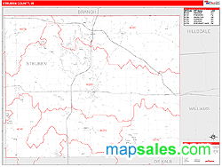 Steuben County, IN Zip Code Wall Map