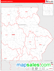Allamakee County, IA Zip Code Wall Map