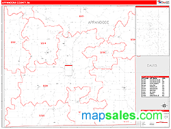 Appanoose County, IA Zip Code Wall Map