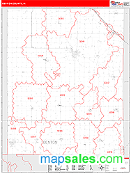 Benton County, IA Zip Code Wall Map