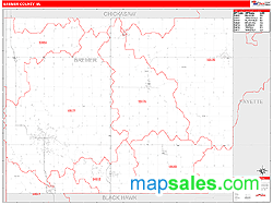 Bremer County, IA Zip Code Wall Map