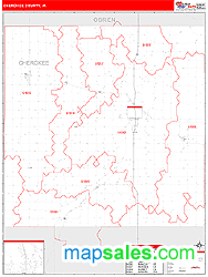 Cherokee County, IA Zip Code Wall Map