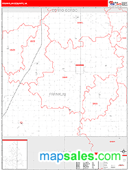Franklin County, IA Zip Code Wall Map