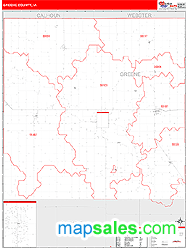 Greene County, IA Zip Code Wall Map