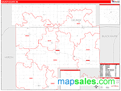 Grundy County, IA Wall Map