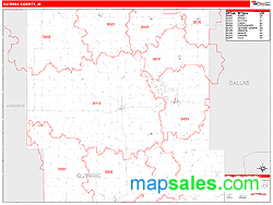 Guthrie County, IA Wall Map