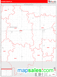 Hancock County, IA Zip Code Wall Map