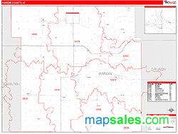 Hardin County, IA Wall Map