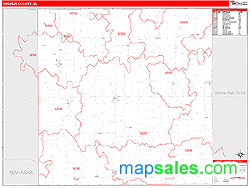 Keokuk County, IA Wall Map