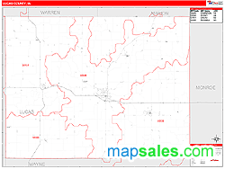 Lucas County, IA Zip Code Wall Map