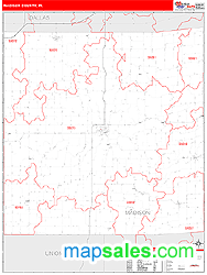 Madison County, IA Zip Code Wall Map