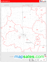 Mahaska County, IA Zip Code Wall Map