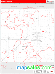 Marshall County, IA Zip Code Wall Map