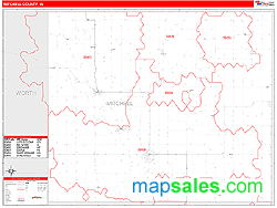 Mitchell County, IA Wall Map