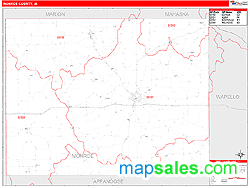 Monroe County, IA Zip Code Wall Map