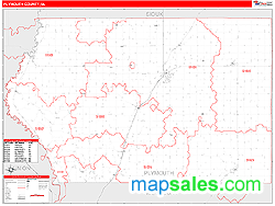 Plymouth County, IA Wall Map