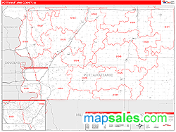 Pottawattamie County, IA Wall Map