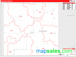 Ringgold County, IA Zip Code Wall Map