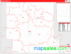 Shelby County, IA Zip Code Wall Map