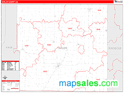 Taylor County, IA Zip Code Wall Map